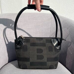 Bali Batuffo logo pattern canvas mini shoulder bag